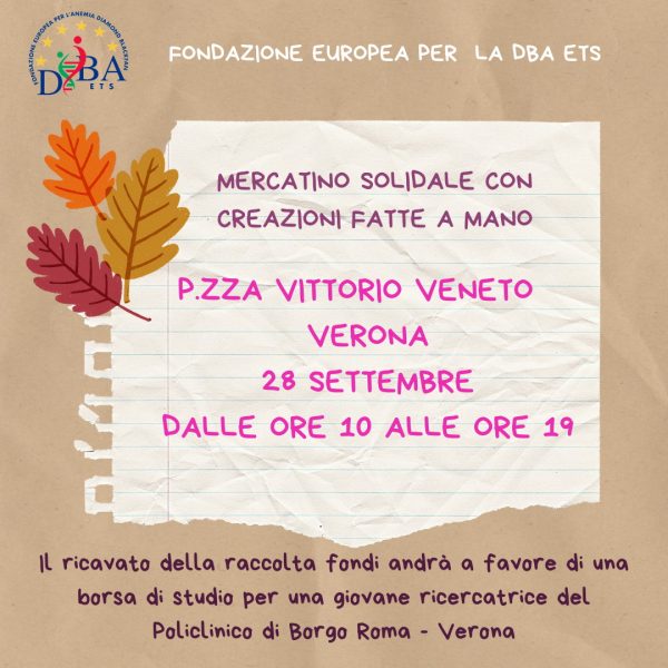 Mercatino solidale con creazioni fatte a mano - 28/09/2024
